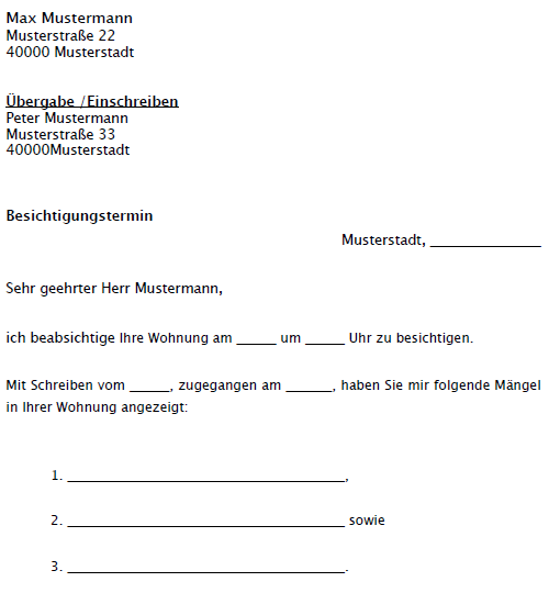 Anzeige Vermieterwechsel Musterbrief Zum Download