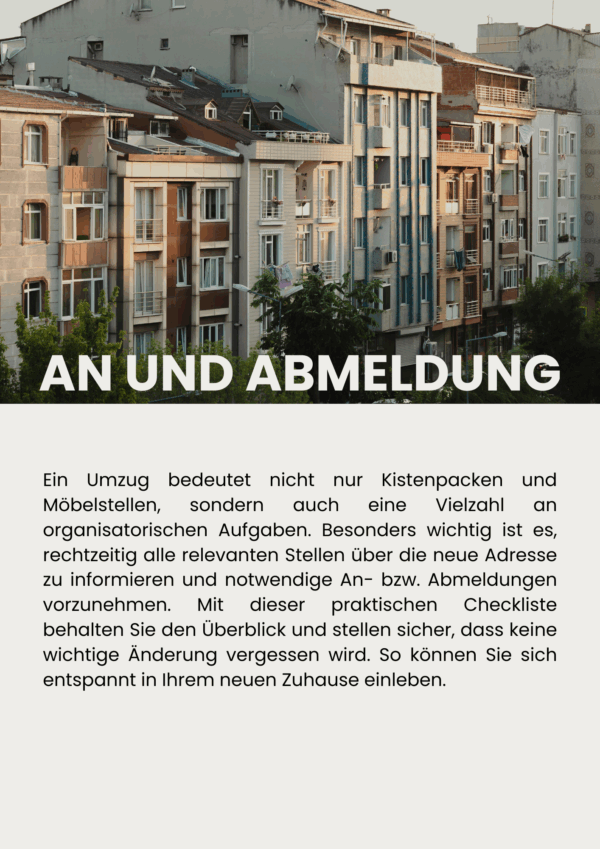 Checkliste – An- und Abmeldungen