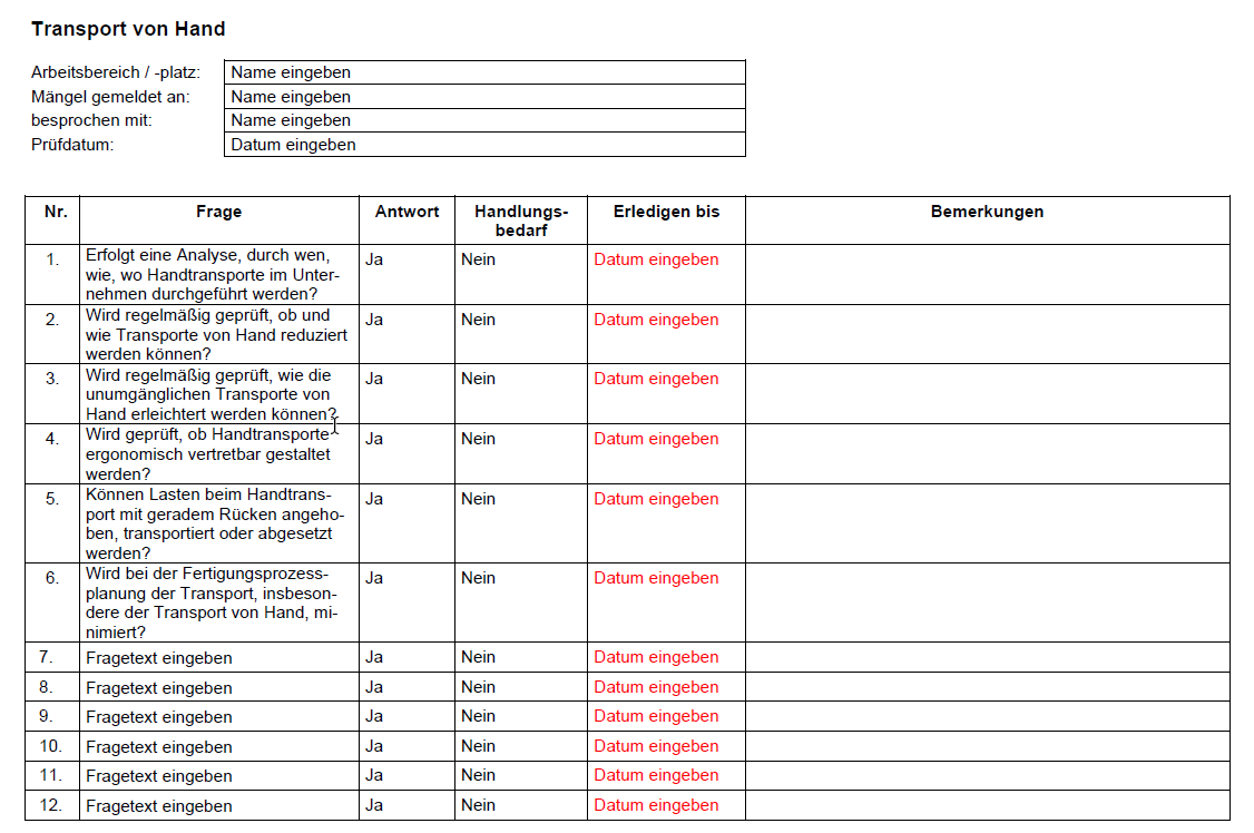Checkliste Transport von Hand – Bild 2