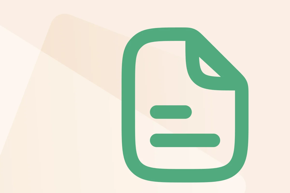 Symbol mit Dokument mit Eselsohr, steht für die Kategorie Verschiedenes, Symbolfarbe grün kennzeichnet Dateityp Excel.