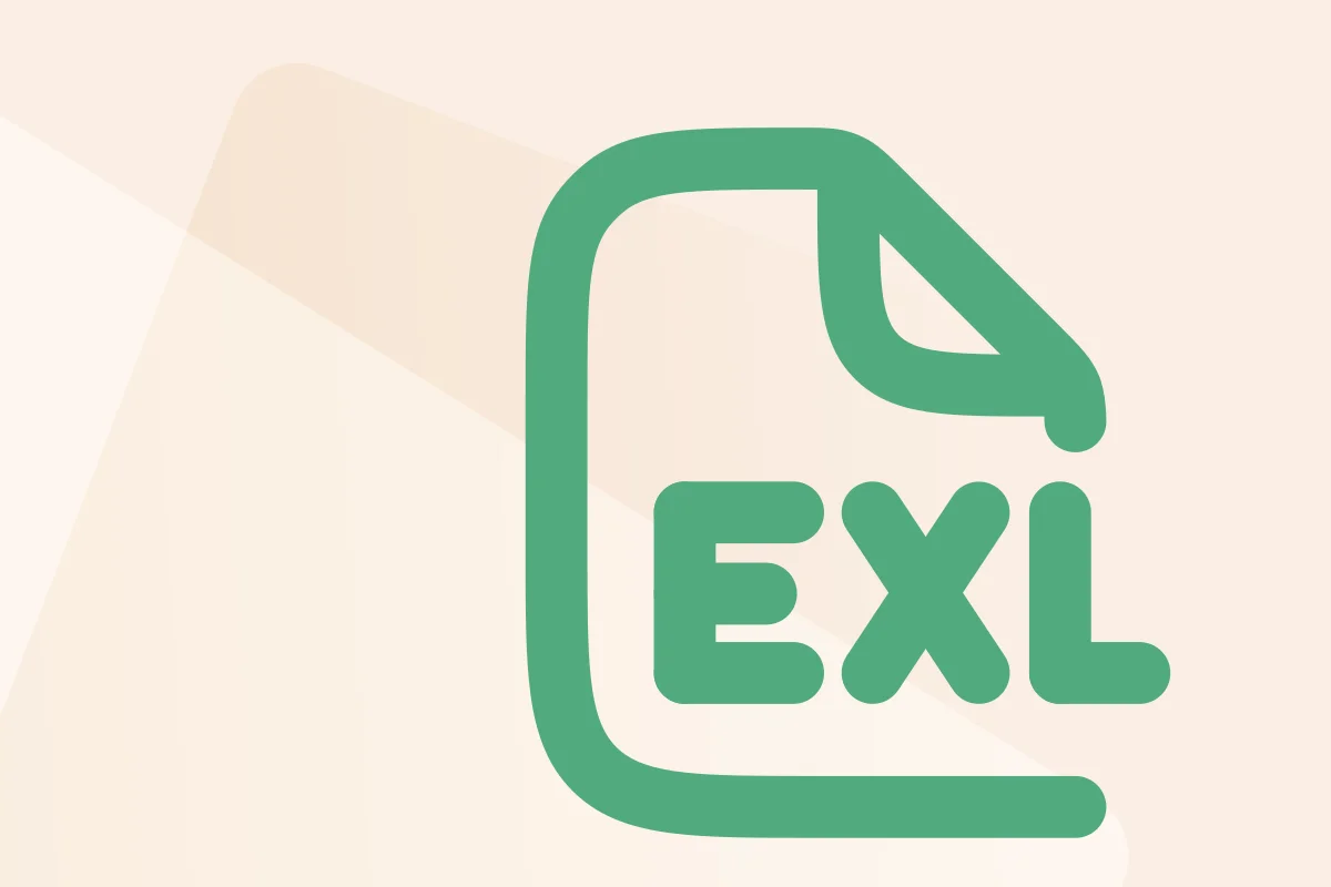 Symbol mit Dokument und EXL-Schriftzug, steht für die Kategorie Excel-Vorlagen, Symbolfarbe grün kennzeichnet den Dateityp Excel.