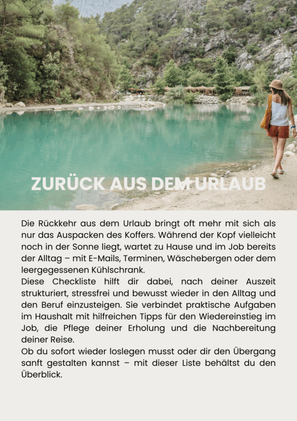 Checkliste - Zurück aus dem Urlaub – Bild 2