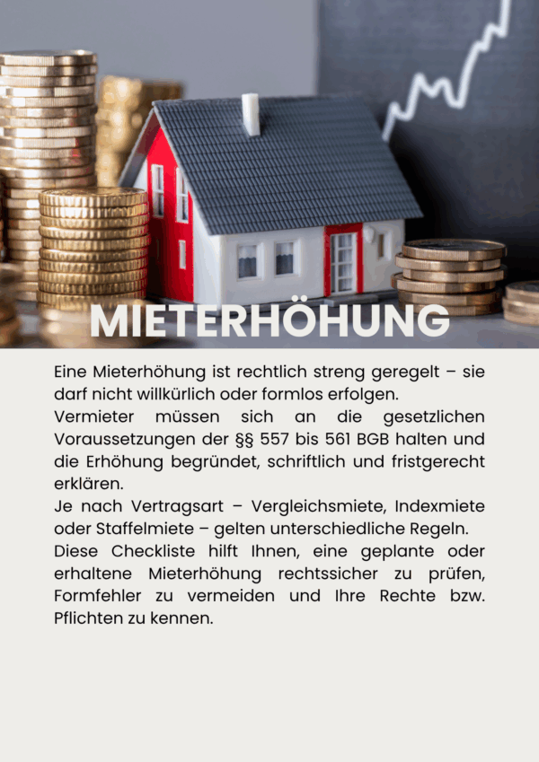 Mietpreiserhöhung prüfen (Mieter/Vermieter)