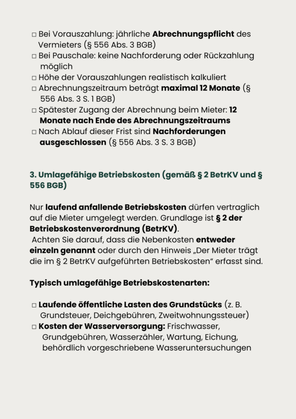Nebenkostenabrechnung prüfen