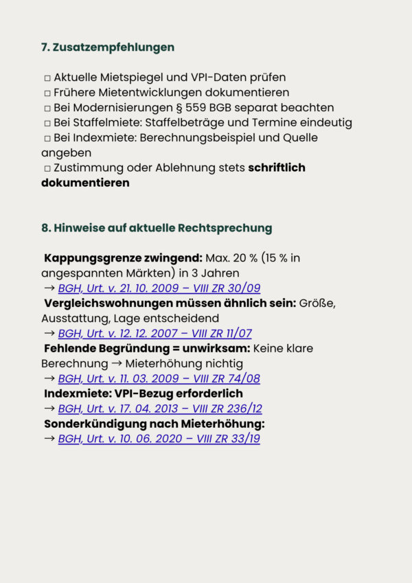 Mietpreiserhöhung prüfen (Mieter/Vermieter)