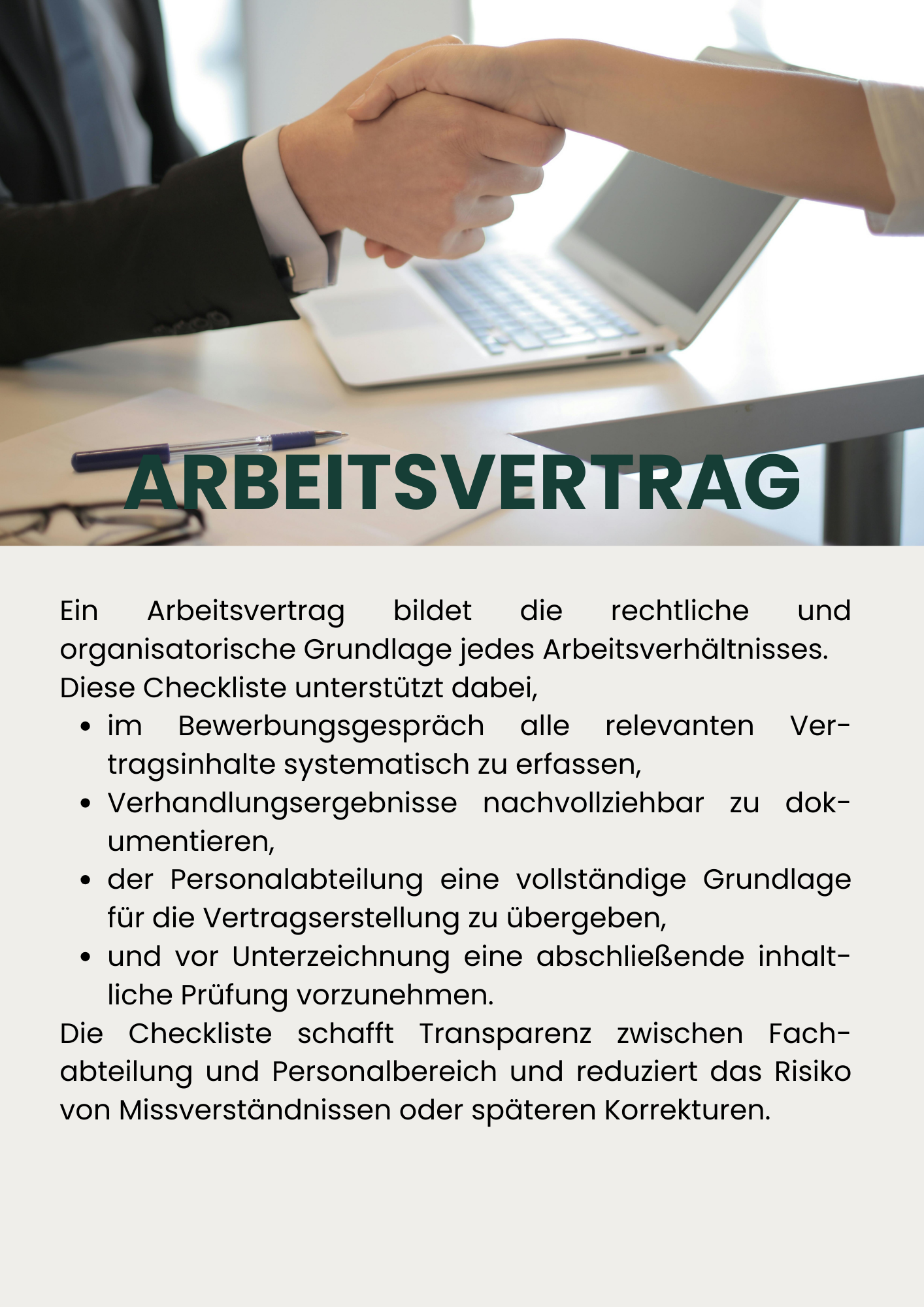 Checkliste Arbeitsvertrag – Bild 2