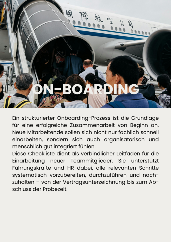 Checkliste On Boarding