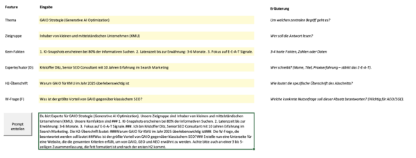 GAIO - Prompt Generator
